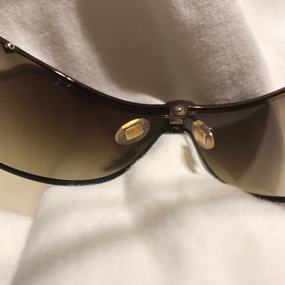 SUPER SALE!  Gucci Shield Gradient Sunglasses - Bronze main image 7